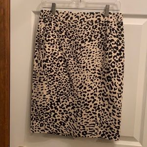 Loft leopard skirt